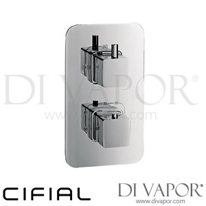 Cifial 600021QD Mini Square Thermostatic Shower Valve 1 Outlet Spare Parts