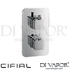Cifial 600021QD Mini Square Thermostatic Shower Valve 1 Outlet Spare Parts