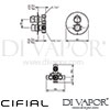 Cifial 600021SY Techno 65 Concealed Thermostatic Shower Valve 1 Outlet Dimensions