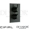 Cifial 600021TH-614 Black Techno Thermostatic Shower Valve 1 Outlet Spare Parts