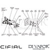 Cifial 600021TH Technovation 465 Chrome Black Thermostatic Shower Valve 1 Outlet Dimension