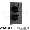 Cifial 600021TH Technovation 465 Chrome Black Thermostatic Shower Valve 1 Outlet Spare Part