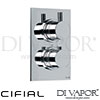 Cifial 600021TH Technovation 465 Chrome Black Thermostatic Shower Valve 1 Outlet Spare Parts