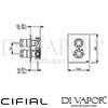 Cifial 600021THX300 Techno X300 Thermostatic Valve 1 Outlet Shower Dimensions