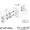 Cifial Texa Thermostatic Shower Valves 1 Outlet Dimension