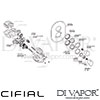 Cifial 600021VV-614 Black Viva Thermostatic Shower Valve 1 Outlet Dimension
