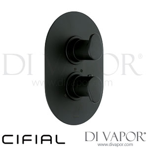 Cifial 600021VV-614 Black Viva Thermostatic Shower Valve 1 Outlet Spare Parts