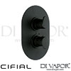 Cifial 600021VV-614 Black Viva Thermostatic Shower Valve 1 Outlet Spare Parts