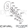 Cifial 600021VV Viva Polished Chrome Black Thermostatic Shower Valve 1 Outlet Dimension