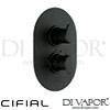 Cifial 600021VV Viva Polished Chrome Black Thermostatic Shower Valve 1 Outlet Spare Part