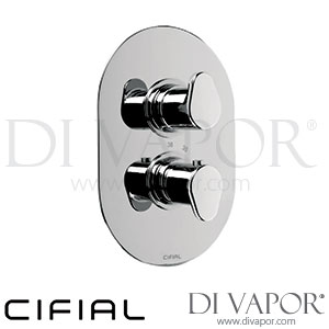 Cifial 600021VV Viva Polished Chrome | Black Thermostatic Shower Valve 1 Outlet Spare Parts