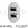 Cifial 600021VV Viva Polished Chrome Black Thermostatic Shower Valve 1 Outlet Spare Parts