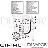 Cifial 600033CL Coule Deck Valves and Aqua Filler Dimension