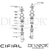 Cifial 600033ED Edwardian Deck Bath Valves and Aqua Filler Dimension