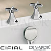 Cifial 600033HC Hexa Deck Bath Valves and Aqua Filler Spare Parts