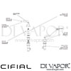 Cifial 600033HM Hexa Lever Deck Valves and Aqua Filler Dimension
