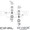 Cifial Pair Deck Bath Valves and Aqua Filler Lever Dimension