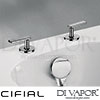 Cifial Pair Deck Bath Valves and Aqua Filler Lever Spare Parts