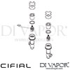 Cifial Deck Valves and Aqua Filler Cross Dimension