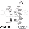 Cifial 600033THX300 Techno X300 Deck Valves Aqua Filler Dimension