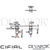 Cifial 600033THX300 Techno X300 Deck Valves Aqua Filler Dimensions
