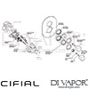 Cifial 600060EM Emmie Thermostatic Shower Valve with Diverter Dimension