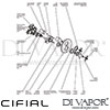 Cifial 600060HX Hexa Thermostatic Shower Valve with Diverter Dimension