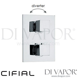 Cifial 600060SQ Quadrado Thermostatic Shower Valve 2 Outlets Spare Parts