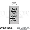 Cifial 600060TB Techno 300 Thermostatic Valve 2 Outlets Spare Parts