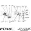 Cifial 600060TH-614 Black Techno 2 Control Thermostatic Valve with Diverter Dimension
