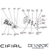 Cifial 600060TH-X20 PVD X20 Thermostatic Shower Valve 2 Outlets Dimension