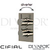 Cifial 600060TH-X20 PVD X20 Thermostatic Shower Valve 2 Outlets Spare Parts