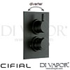 Cifial 600060TH Technovation 465 Chrome Black Thermostatic Shower Valve 2 Outlets Spare Part