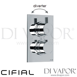 Cifial 600060TH Technovation 465 Chrome | Black Thermostatic Shower Valve 2 Outlets Spare Parts