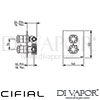 Cifial 600060THX300 Techno X300 Thermostatic Valve 2 Outlets Shower Dimensions