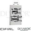 Cifial 600060THX300 Techno X300 Thermostatic Valve 2 Outlets Shower Spare Parts