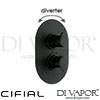 Cifial 600060VV-614 Black Viva 2 Control Thermostatic Valve with Diverter 2 Outlets Spare Parts