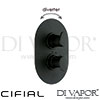 Cifial 600060VV Viva Chrome Black Thermostatic Shower Valve 2 Outlets Spare Part