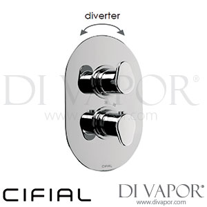 Cifial 600060VV Viva Chrome | Black Thermostatic Shower Valve 2 Outlets Spare Parts