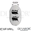 Cifial 600060VV Viva Chrome Black Thermostatic Shower Valve 2 Outlets Spare Parts
