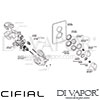 Cifial 600100CL Coule Thermostatic Fixed Shower Kit Dimension
