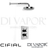 Cifial 600100CL Coule Thermostatic Fixed Shower Kit Spare Parts