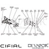 Cifial Technovation 465 Thermostatic Fixed Shower Kit Dimension