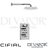 Cifial Technovation 465 Thermostatic Fixed Shower Kit Spare Parts