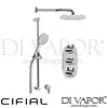 Cifial 600303SE Technovation 35 Thermostatic Fixed Flexi Shower Kit Spare Parts