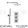 Cifial Technovation 465 Thermostatic Wetroom Kit Spare Parts