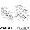 Cifial 600402CL Coule Thermostatic Flexi Bath Filler Kit Dimension