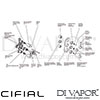 Cifial 600403SE Technovation 35 Thermostatic Flexi Bath Filler Kit Dimension