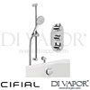 Cifial 600403SE Technovation 35 Thermostatic Flexi Bath Filler Kit Spare Parts