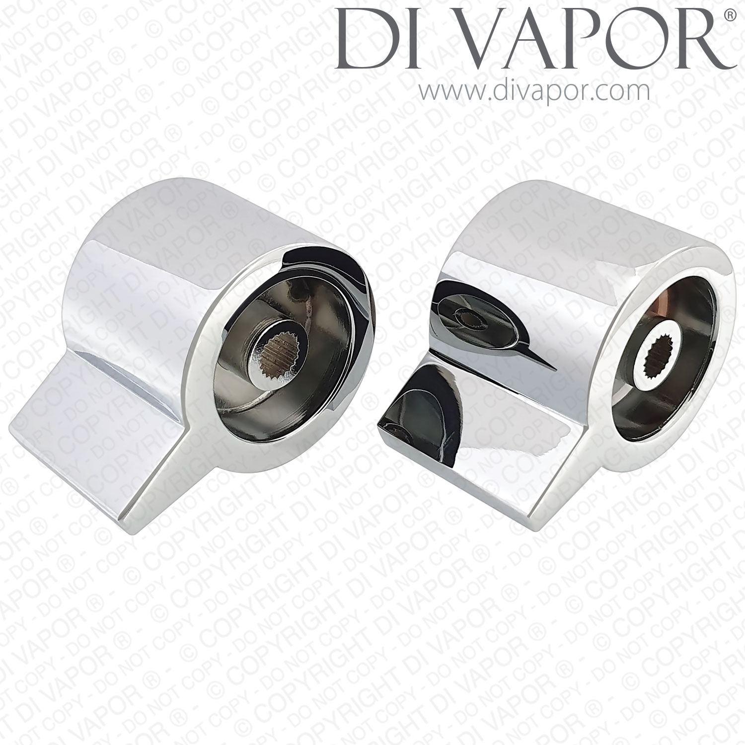 40mm Pair of 20 Spline Kitchen Tap Handles Chrome (60041)